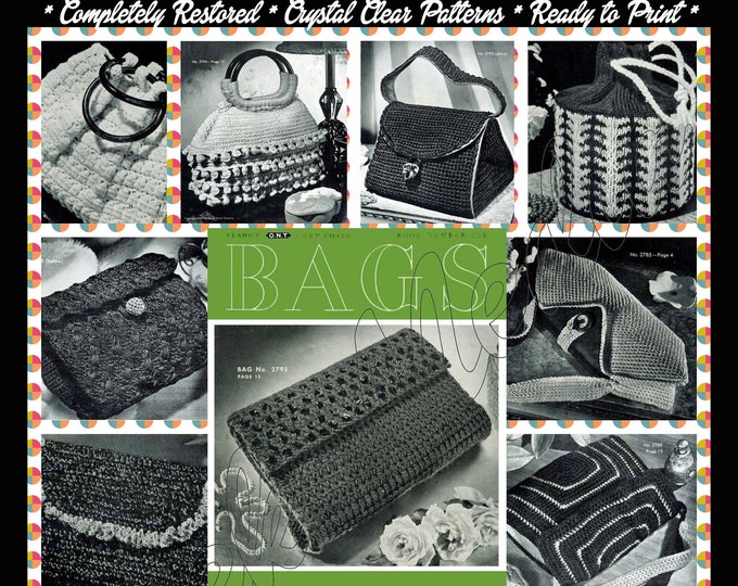 16 Hand Bags Pattern Book 228 in HD PDF