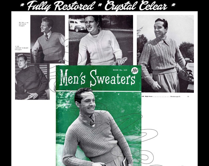 Men Sweater Patterns to Knit in PDF