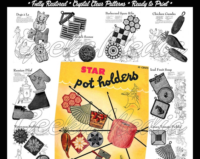 Crochet Patterns for Pot Holders in HD PDF