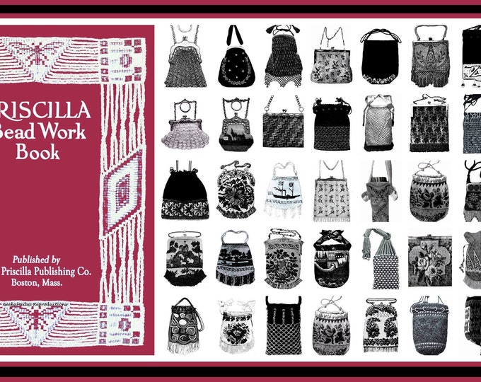 Learn How to Make Beaded Bags, Belts, Jewelry and Accessories with the Priscilla Bead Work Book in HD PDF