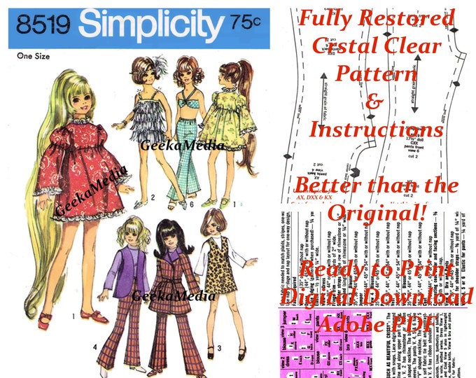 Crissy 18 inch Teen Doll Sewing Pattern in PDF