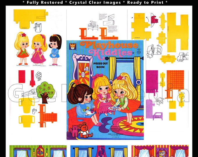 Barbie Little Kiddles Paper Dolls and Play Paper Doll Book, Toy Dolls Playset in HD PDF