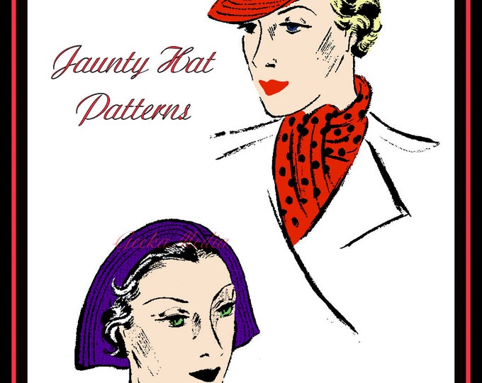 How to Make Two Jaunty Hats from 1935 in HD PDF