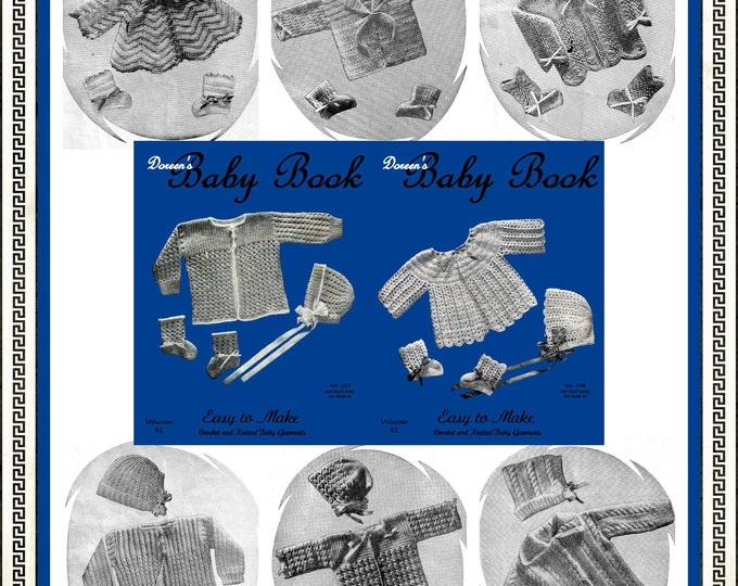 Layette Patterns Knit & Crochet (Babies, Newborns, Gifts, Showers, Births) PDF