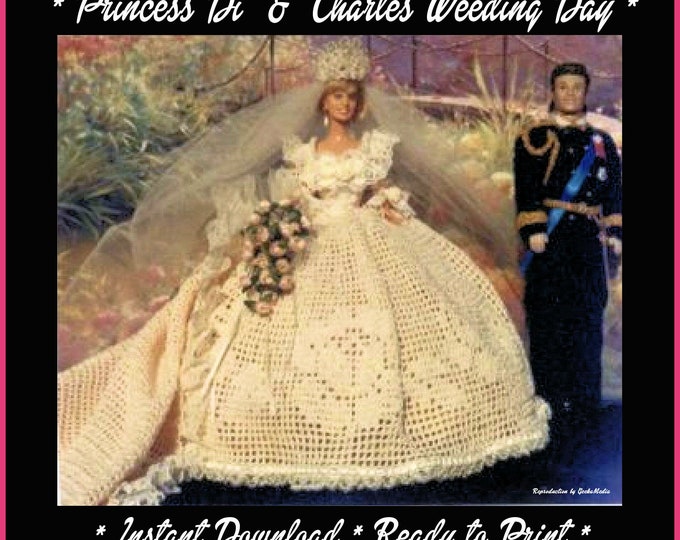 The Royal Wedding 11 & 12 inch Fashion Teen Dolls Crochet Patterns (Barbie and Ken, Tammyand Allan) PDF