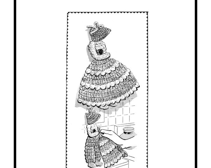 Sunbonnet Sue Potholder and Doily Crochet Pattern in HD PDF