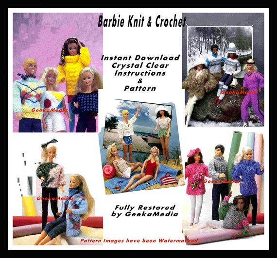 Buy 18 Barbie and Ken 11 Inch Teen Fashion Doll Knit and Crochet