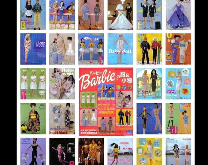 Barbie PDF Sewing Patterns Fits Fashion Size Teen Dolls 11 inches tall (Tammy, Sindy, Francie, Babette, Wendy, Babs, Cher)