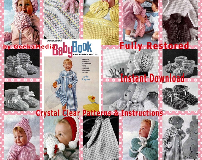 Knitting and Crochet Pattern Book for Babies Toddlers and Newborns in HD PDF