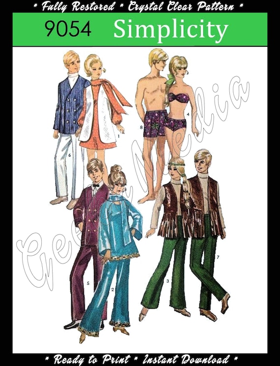 Barbie and Ken PDF Sewing Patterns Fits Fashion Size Teen Dolls 11
