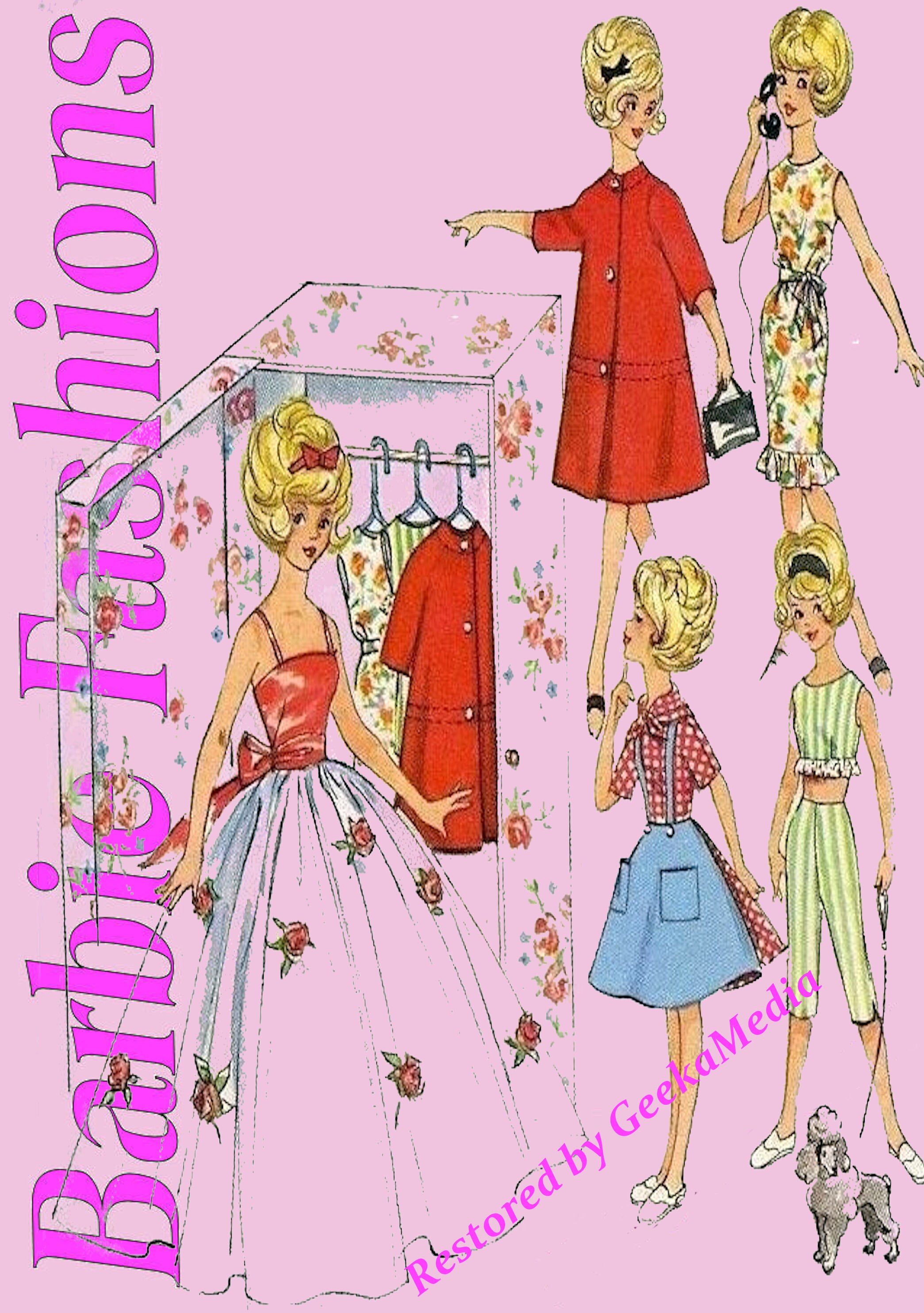 Barbie PDF Sewing Patterns Fits Fashion Size Teen Dolls 11 Inches