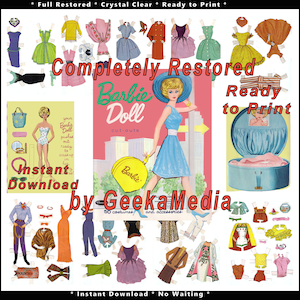 Barbie Travels Paper Doll Book, Toy Dolls Playset, Print and Play in HD PDF