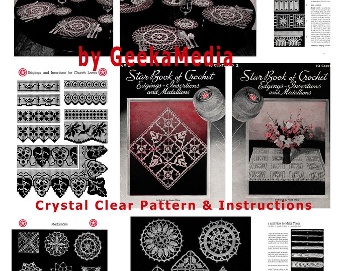 Crochet Patterns for Doilies and Edgings in HD PDF