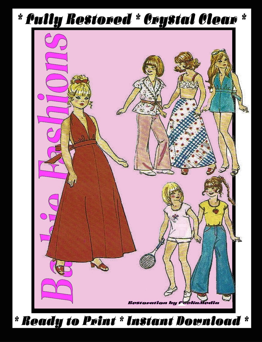 Barbie PDF Sewing Patterns Fits Fashion Size Teen Dolls 11 Etsy