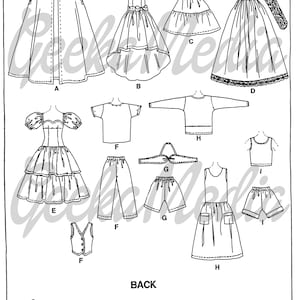 Barbie PDF Sewing Patterns Fits Fashion Size Teen Dolls 11 Inches Tall ...