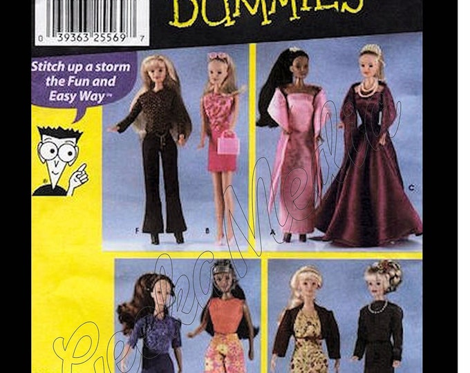 Barbie PDF Sewing Patterns Fits Fashion Size Teen Dolls 11 inches tall (Tammy, Sindy, Francie, Babette, Wendy, Babs, Cher) 7073