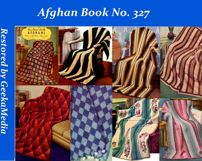 Afghan Pattern Book for Knit and Crochet in HD PDF