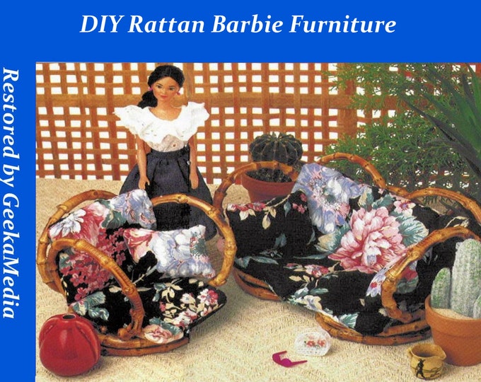 Barbie 11 inch Teen Doll and Fashion Doll Living room Furniture Pattern in HD PDF