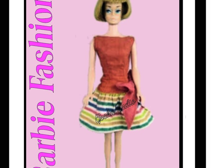 Barbie Best Bow Fashion Pak Reproduction and Repair PDF Sewing Pattern Fits Fashion Size Teen Dolls (Tammy, Sindy, Cher)