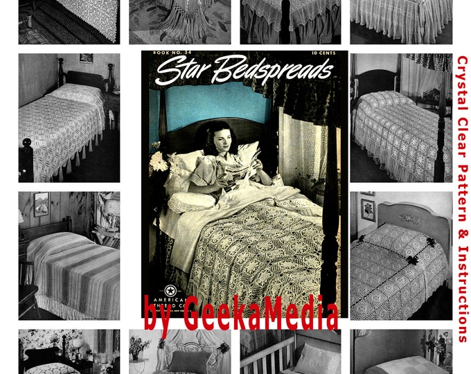 Bedspread Knitting and Crochet Afghan Pattern Books in HD PDF