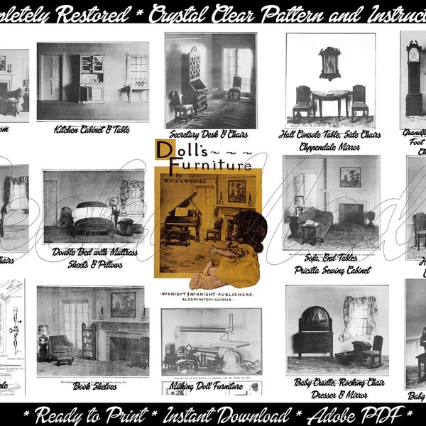 Make Your Own Dollhouse Furniture, Complete Plans and Instructions by William W Klenke in HD PDF