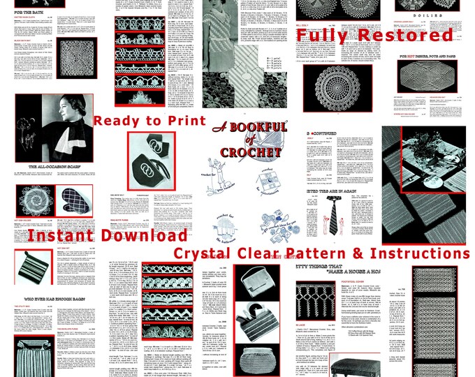 A Book Full of Crochet Patterns in HD PDF (Clothes, Edgings, Purses, Belts, Home Furnishings, Linens, Towels and more) C952