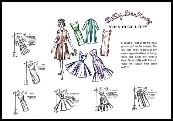 Barbie PDF Sewing Patterns Fits Fashion Size Teen Dolls 11 