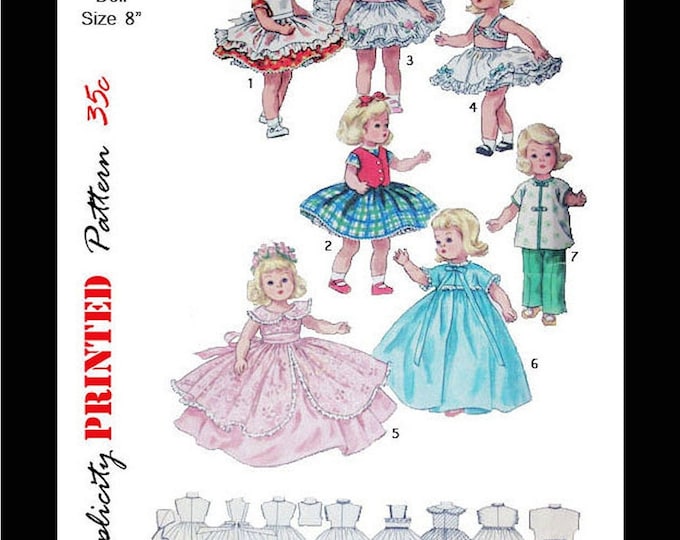 7 to 8 inch Doll Patterns for Ginny Muffie and Other Diminutive Dolls in PDF