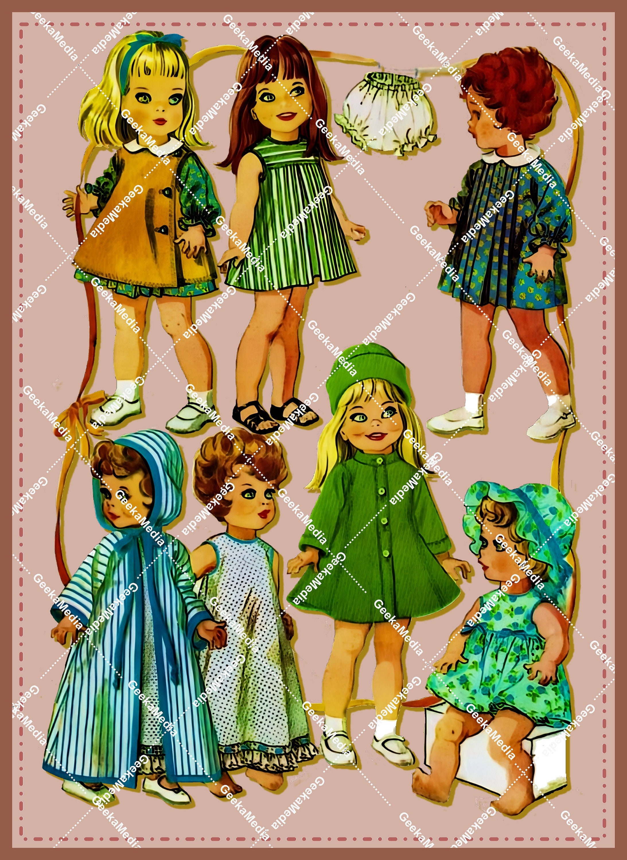 17 to 20 Doll Clothes Patterns by McCalls 9061 for Chatty Cathy Tiny Tears Baby First Step Fully Restored in HD PDF