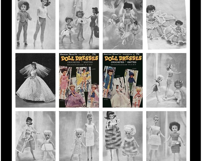 23 Barbie PDF Patterns Fits Fashion Size Teen Dolls 11 inches tall (Tammy, Sindy, Francie, Babette, Wendy, Babs, Cher)