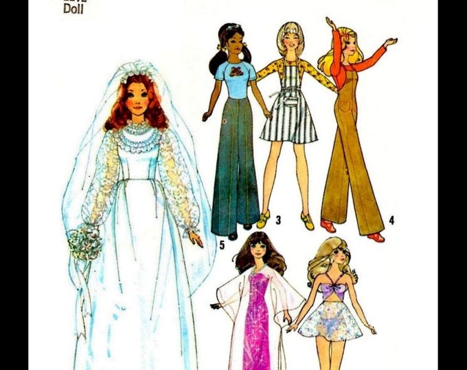 Barbie PDF Sewing Patterns Fits Fashion Size Teen Dolls 11 inches tall (Tammy, Sindy, Francie, Babette, Wendy, Babs, Cher) 7210