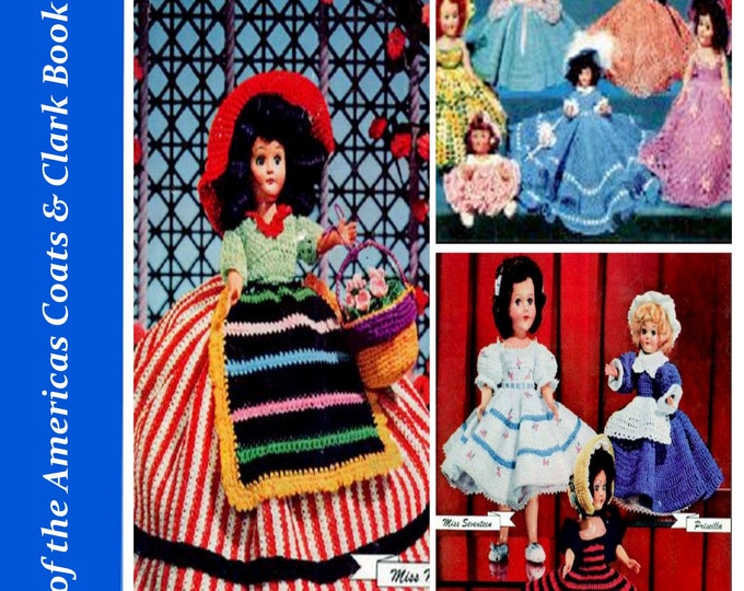 14 inch Doll Dress Pattern Book to Crochet in PDF