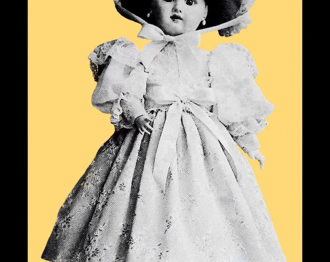 22 inch French Victorian Composite Doll Pattern from Jumeau Doll Company in PDF