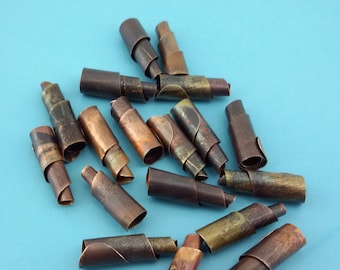 copper beads,antiqued copper metal beads,6 metal connectors,big hole metal beads,copper Connectors,copper Metal Link,heat patina copper bead