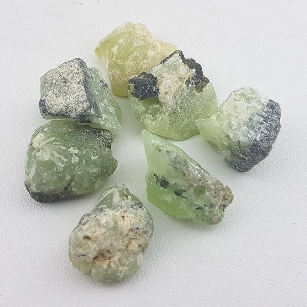 green large prehnite beads,raw green prehnite crystal beads,light green prehnite nugget bead,drilled prehnite crystal bead,big hole prehnite