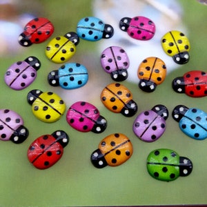 cabochon de coccinelle, mélange de couleurs à dos plat coccinelle, embellissement de coccinelle en résine, petit insecte décoratif, colle sur coccinelle en plastique, confettis de table coccinelle