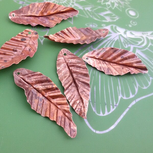 Copper Leaf Etsy