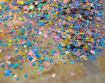 blue shining glitter flakes,pink flakes and fine resin glitter,nail art slime epoxy filling glitter flakes,blue flake glowing effect glitter