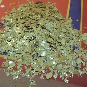 gold glitter foil chip for nail,gold chunky glitter flakes,soft shard gold glitter,dark gold metallic effect glitter,gold glitter thin  foil