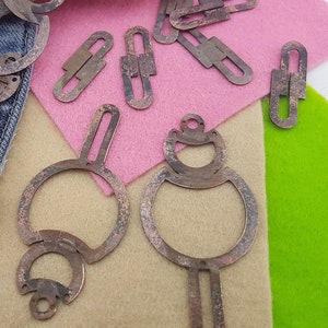 antiqued copper jewelry parts,soldered copper pendant,antique copper rustic elements,patina copper quirky earrings blank,antique metal charm