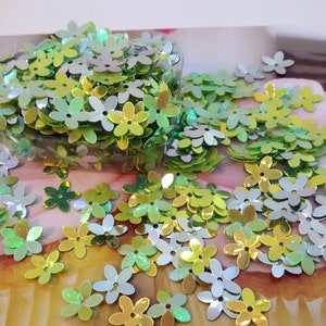 groene glitter pailletten paillette mix, hars kunst groene kleur losse glitter bloemen, paillette bloemen, Iriserende paillette groene kleur