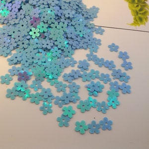 blauwe glitter pailletten paillette mix, hars kunst blauwe kleur losse glitter bloemen, paillette bloemen, Iriserende glitter paillette roze kleur