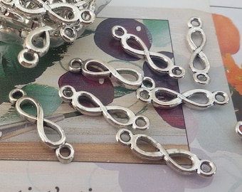 Unendlichkeit Silber Ton Links,Unendlichkeit Verbinder,Unendlichkeit Armband Verbinder,Silber Unendlichkeit Links Verbinder,Unendlichkeit Verbinder für Halskette