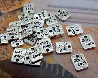 small silver tone good luck charms,silver tone tiny charms,bracelet ornament good luck charm,silver good luck charm,small key ring charm