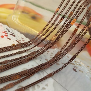 jewelry chain copper tone,decorative thin copper tone cable chain,thin copper jewelry chain,copper plated necklace chain,small links  chain