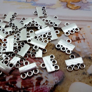 potrójne łączniki srebrny ton,kolczyki łączniki,srebrne łączniki do kolczyków,zwisające łączniki do kolczyków,minimalistyczne kolczyki Linki