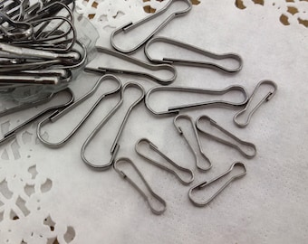 Lanyard hook,gun metal lanyard snap clip,black lanyard clip,keyring hook clip,small carabiner hook,badge hook,snap clasp,spring lanyard clip
