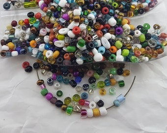 seed beads color mix 4 mm,multicolore small embroidery glass beads,sewing beads color mix,colorful seed glass bead mix,small bead assortment