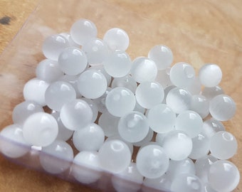 white cats eye beads,8 mm cat s eye crystal beads,white cats eye small Beads,white crystal Beads,white cats eye smooth beads,white 8 mm bead