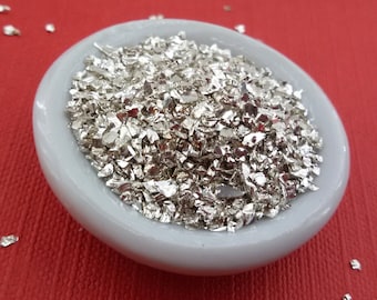 wypełnienie żywicą,srebrny metaliczny gruboziarnisty do żywicy,wypełnienia żywicą epoksydową,małe kruszone srebro do sztuki żywicznej,wypełniacze epoksydowe,łamany metal